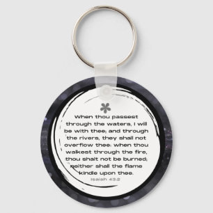Llavero Isaiah 43:2 KJV Keychain   por Scripting It