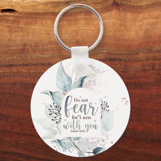 Llavero Isaías 41:10 No temas que estoy contigo Biblia Ver (Anverso)