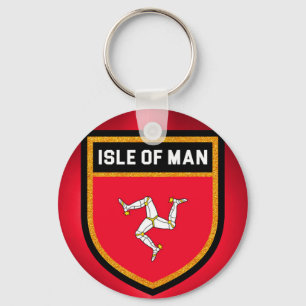 Llavero Isla de la bandera del hombre
