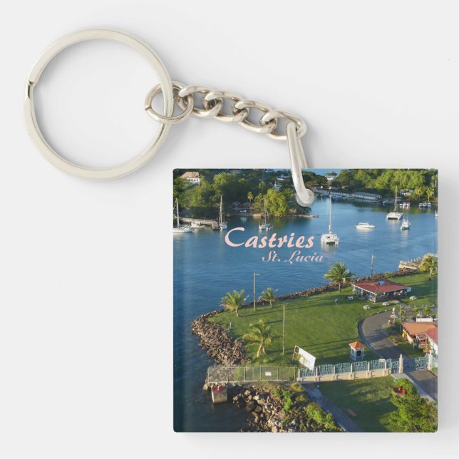 Llavero Isla del Caribe Castries Santa Lucía (Frente)