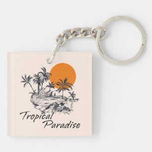 Llavero Isla del Paraíso Tropical