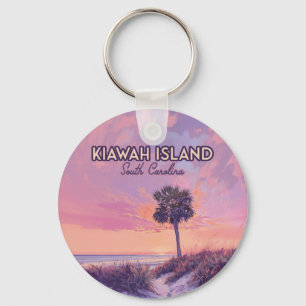Llavero Isla Kiawah South Carolina Beach Palm Tree