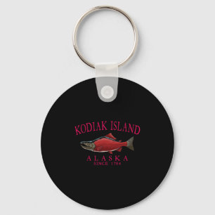 Llavero Isla Kodiak Alaska Salmón Desde 1784 Arco Rojo