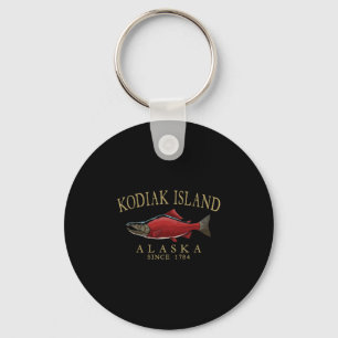 Llavero Isla Kodiak Alaska Salmón Desde 1784 Arqueado Marr