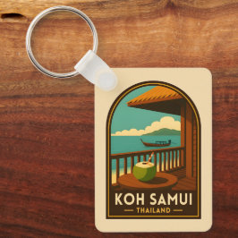 Llavero Isla Koh Samui Tailandia Viaje Vintage Retro