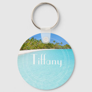 Llavero Isla paradisíaca personalizada con tema de océano