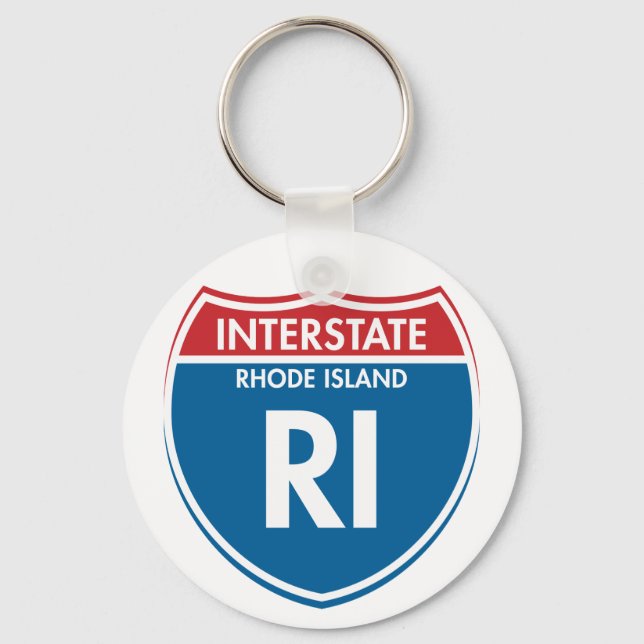 Llavero Isla Rhode Interstate RI (Anverso)