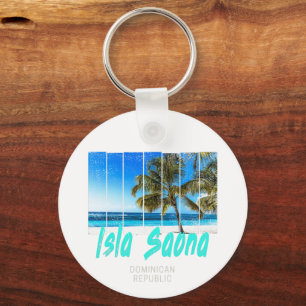 Llavero Isla Saona República Dominicana Diseño de Vintage