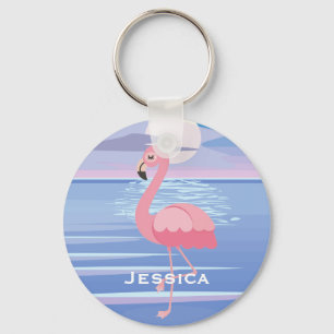 Llavero Isla Tropical Flamingo