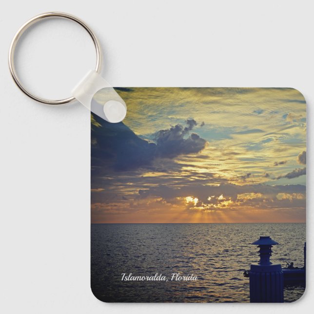 Llavero Islamoralda Florida sentada en el amanecer del mue (Anverso)