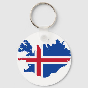 Llavero Islandia ES mapa de la bandera de Ísland