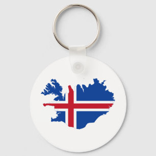 Llavero Islandia ES mapa de la bandera de Ísland