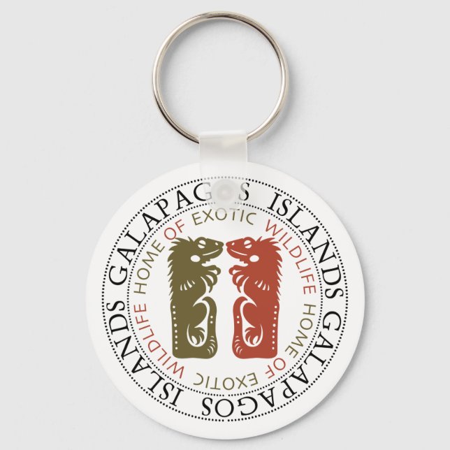 Llavero Islas Galápagos Iguanas Souvenir Keychain (Anverso)