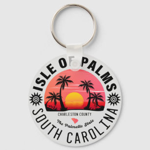 Llavero Isle of Palms SC Retro Sunset Souvenirs 80