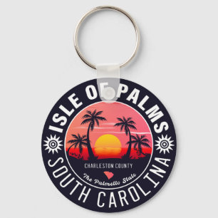 Llavero Isle of Palms SC Retro Sunset Souvenirs 80