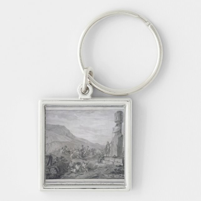 Llavero Isleños y monumentos de la isla de pascua, 1786 (Frente)
