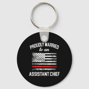 Llavero Istant Fire Chief Wife Husband - Orgulloso Casado