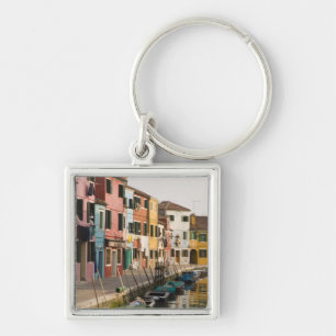 Llavero Italia, Burano. Casas coloridas alineadas