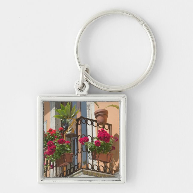 Llavero ITALIA, Sicilia, TAORMINA: Corso Umberto 1, (Frente)