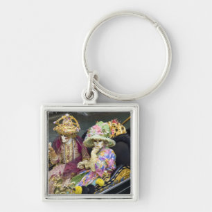 Llavero Italia, Venecia. Pareja vestida con trajes para