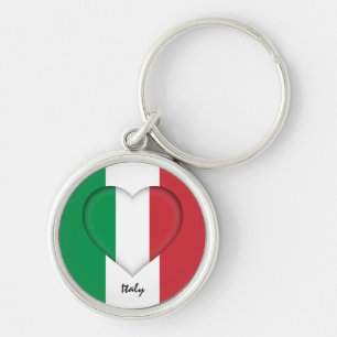 Llavero Italia y el corazón, moda y deportes con bandera i
