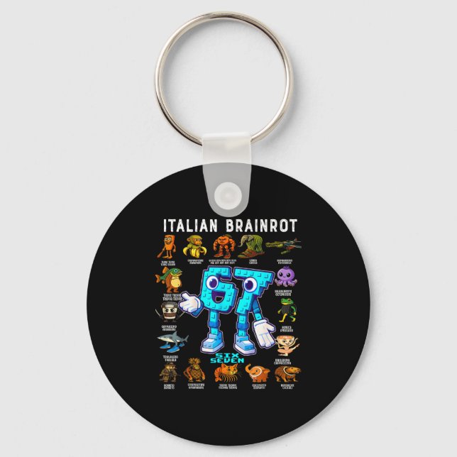 Llavero Italian Brainrot Funny 67 Meme Birthday Decoration (Anverso)