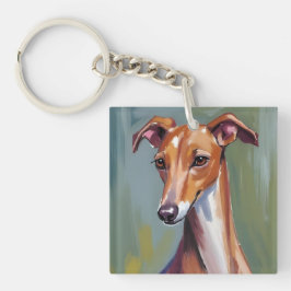 Llavero Italian Greyhound | Dog Watercolor Painting