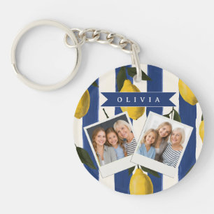 Llavero Italiano Personalizado de Raya de Limón Costero