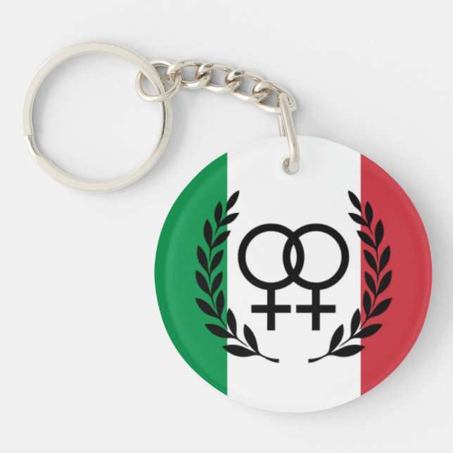 Llavero italy Flag Sapphic arcylic Symbol  (Frente)