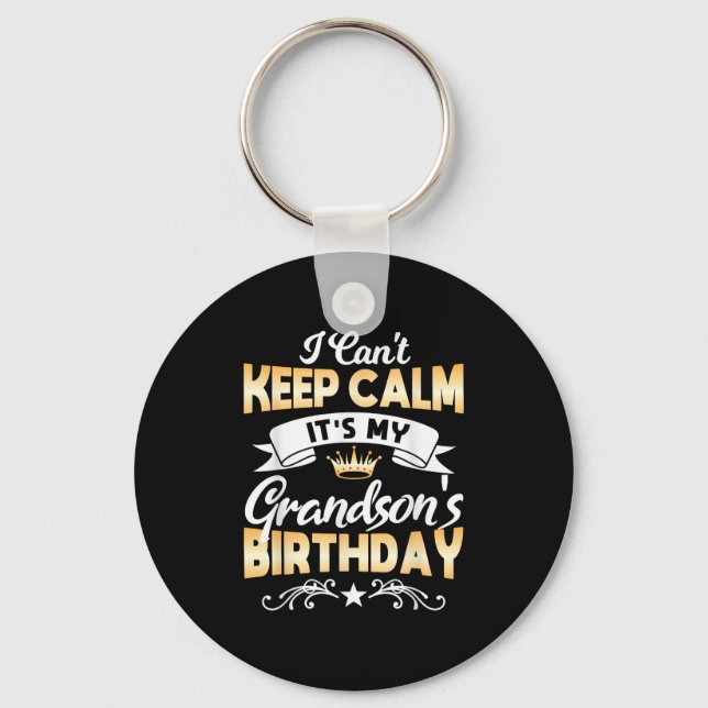 Llavero It's My Grandson's Birthday Shirt I Can't Keep Cal (Anverso)