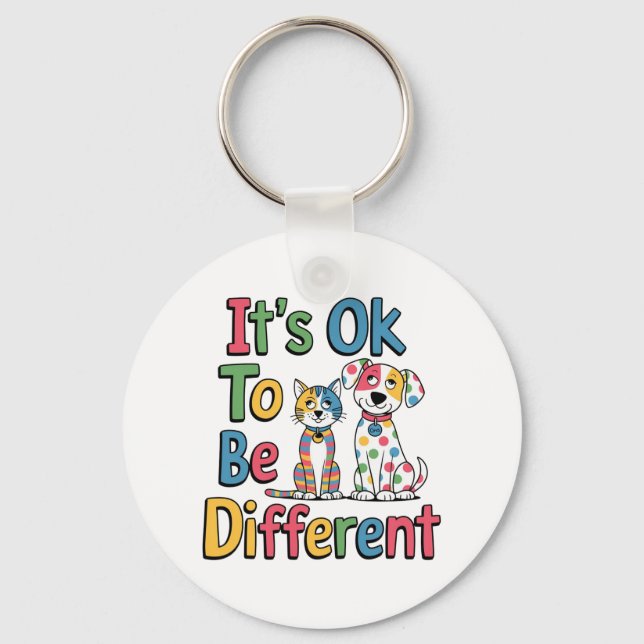 Llavero It's ok to be different (Anverso)