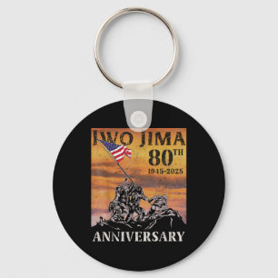 Llavero Iwo Jima 80º Aniversario Wwii Veterana Bandera Est