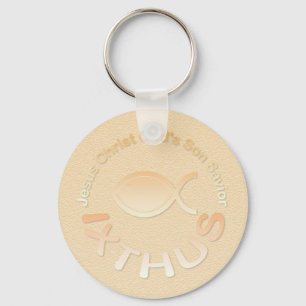 Llavero IXTHUS Christian Fish Symbol - GOLD