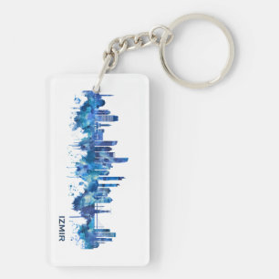Llavero Izmir Turkey Skyline Blue