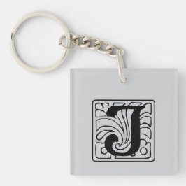 Llavero J Monogramm schwarz