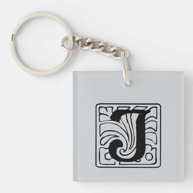 Llavero J Monogramm schwarz (Frente)