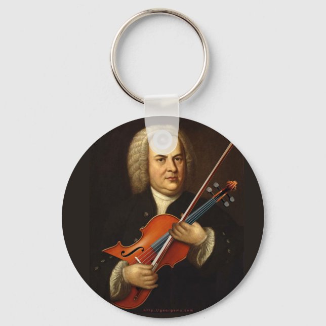 Llavero J.S. Bach con viola (Anverso)