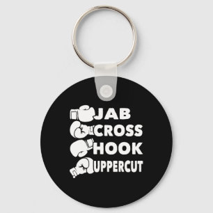 Llavero Jab Cross Hook Uppercut - Boxeador de Gimnasio de 