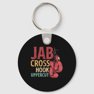 Llavero Jab Cross Hook Uppercut Boxeadora Trabajo Kickboxi