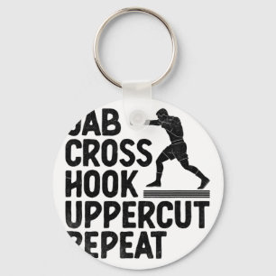 Llavero Jab Cross Hook Uppercut Repetición Boxeador Deport
