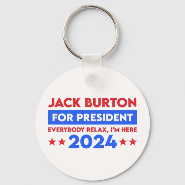 Llavero Jack Burton para la presidencia 2024 (Anverso)