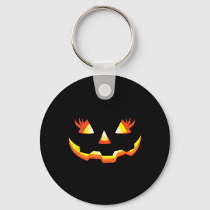 Llavero Jack O Lantern Face Pumpkin Eyelashes Halloween Co