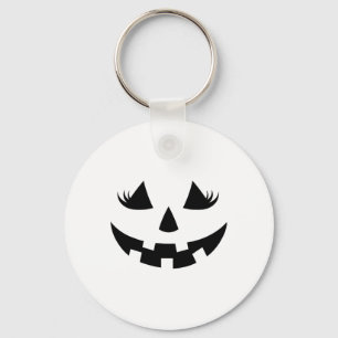 Llavero Jack O Lantern Face Pumpkin Eyelashes Halloween Wo