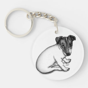 Llavero Jack Russell cachorro de 10 semanas de edad