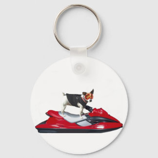 Llavero Jack Russell Terrier en la cadena de claves Jetski