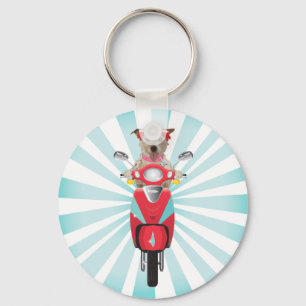 Llavero Jack Russell Terrier en Red Moped