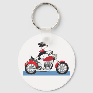 Llavero Jack Russell Terrier Perro Motero en Motocicleta R