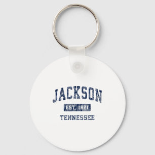 Llavero Jackson Tennessee Tn Vintage Deportes Establecidos