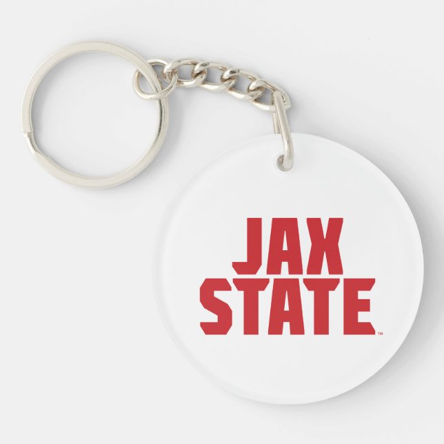 Llavero Jacksonville State University JAX STATE Bold Red (Frente)