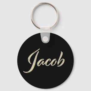 Llavero Jacob Name whitegold Button Schlüsselanhänger